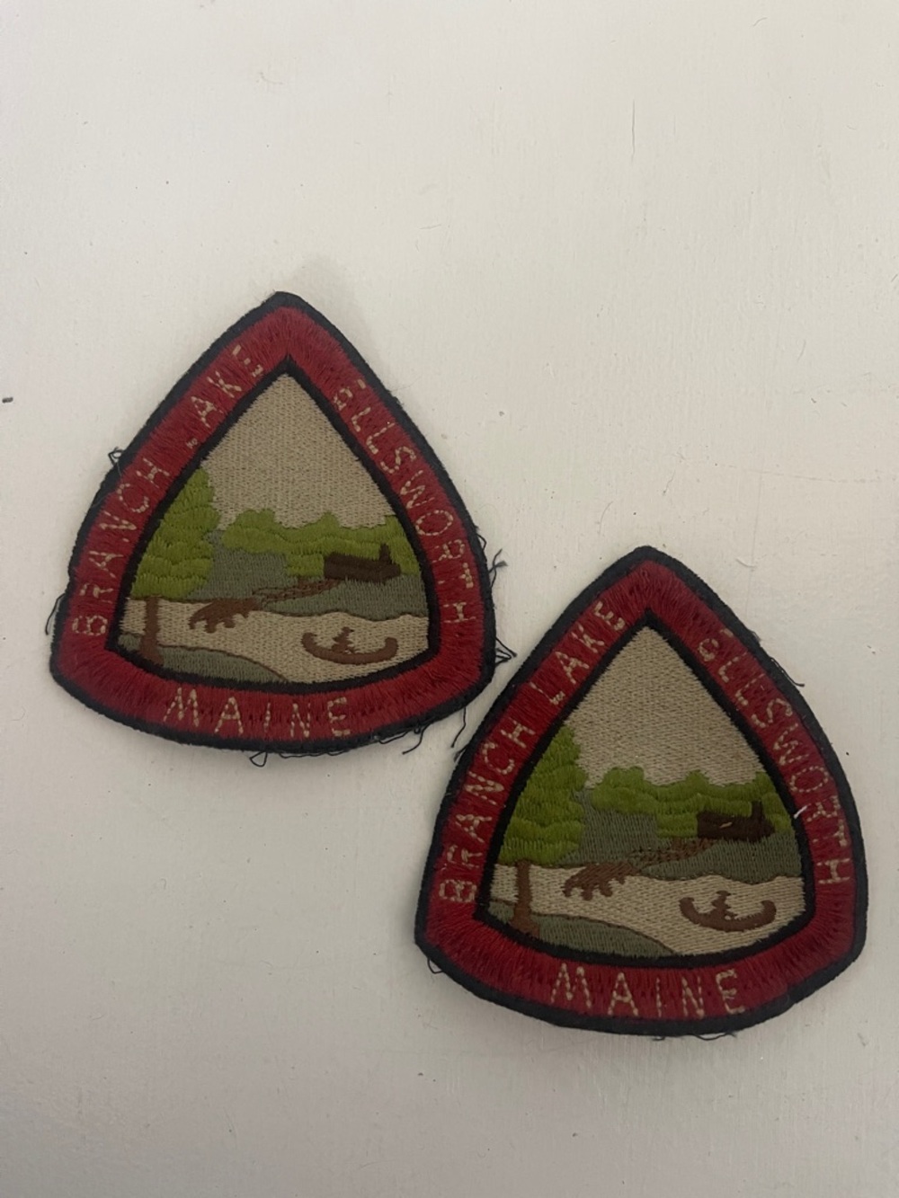 Vintage Brunswick Hillsworth Maine Patch - Red, Green, Tan Rugby 🏉 Ralph Lauren